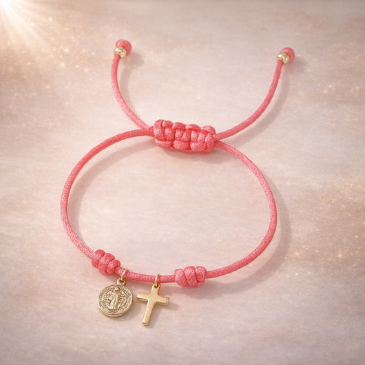 Peach Grace Cord Bracelet