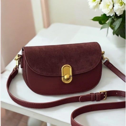 Velvet Satchel Shoulder Bag