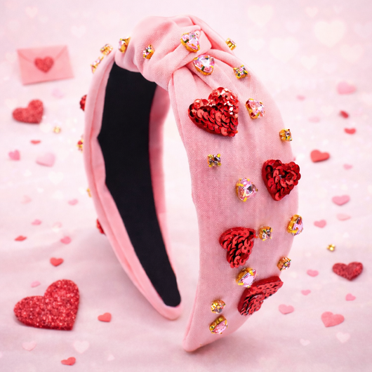 Pink Amour Sequin Headband