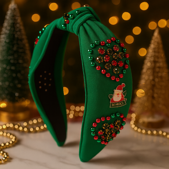 Green Santa Joy Headband