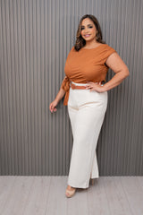 Rust Side Tie Top