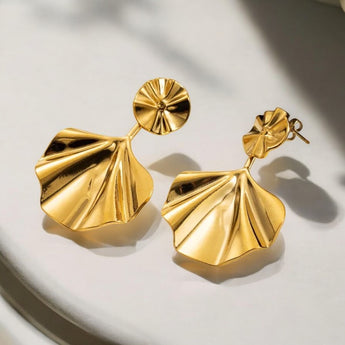 Abstract Leaf Statement Earring