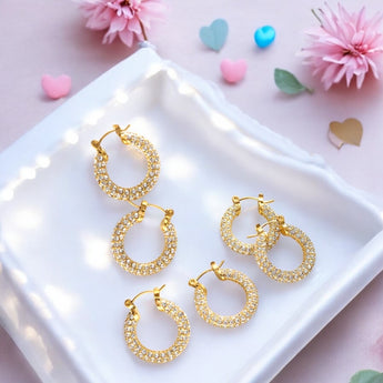 Rhinestone Hoop Earring