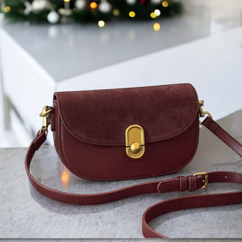 Velvet Satchel Shoulder Bag