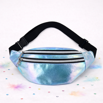 Blue Metallic Fanny Pack