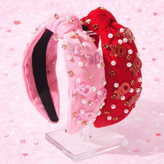 Pink XOXO Charm Headband