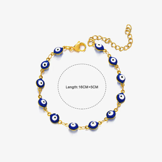 Royal Blue Evil Eye Adjustable Bracelet