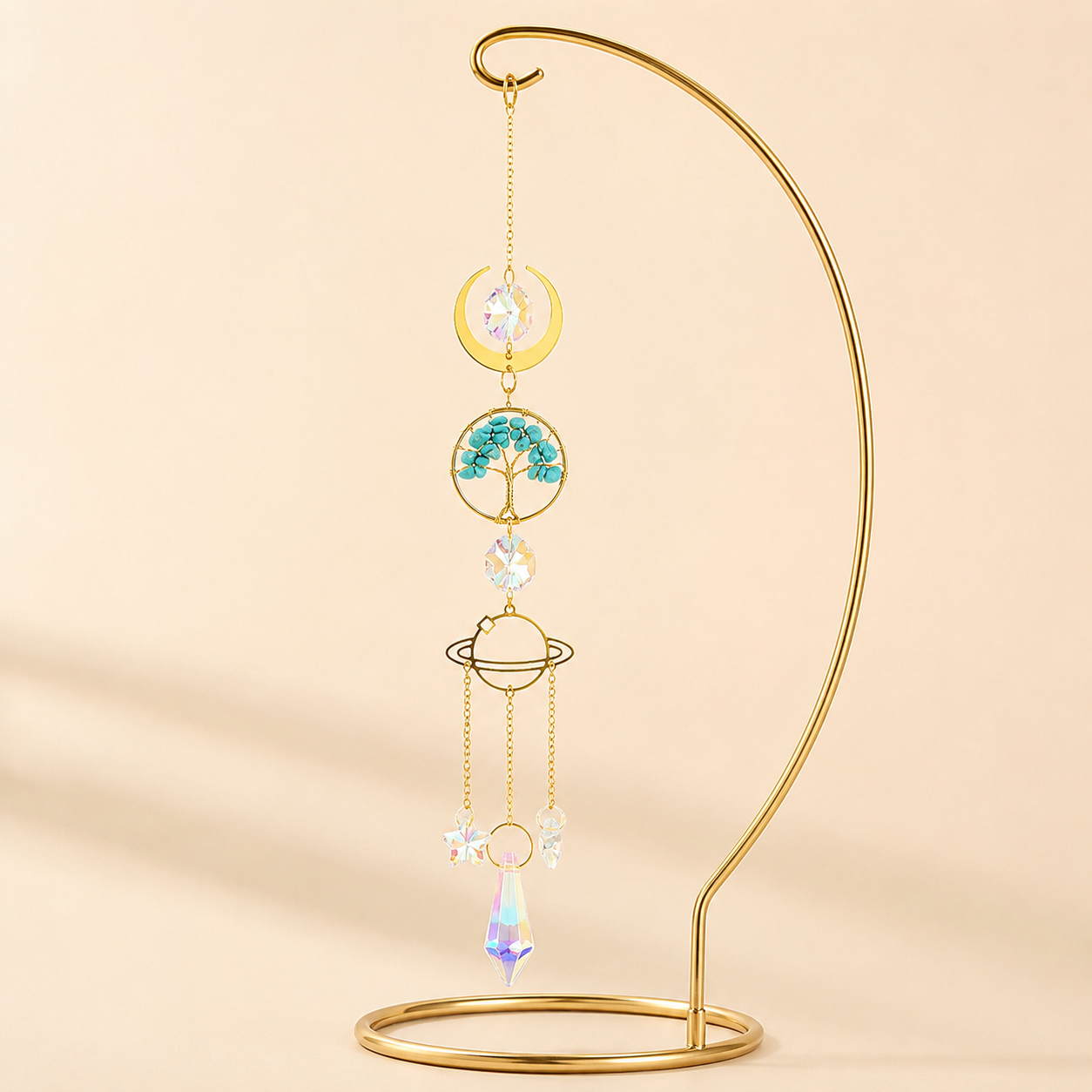 Turquoise Tree of Life Small Suncatcher