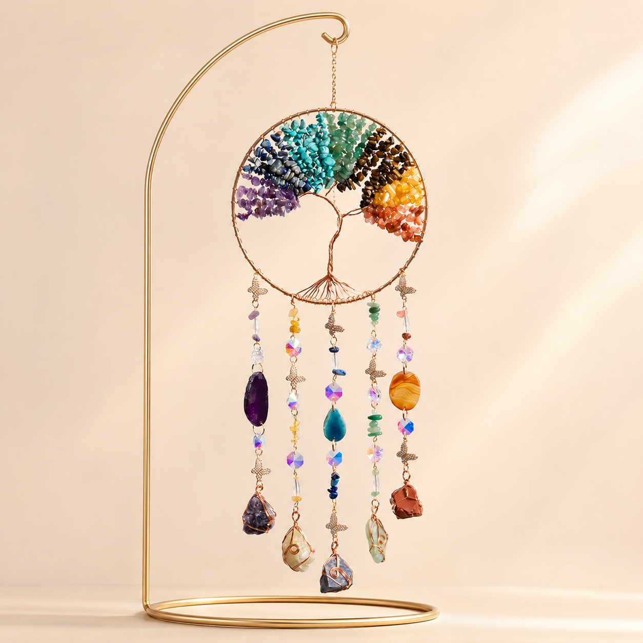 Seven Chakra Tree of Life Wind Chime