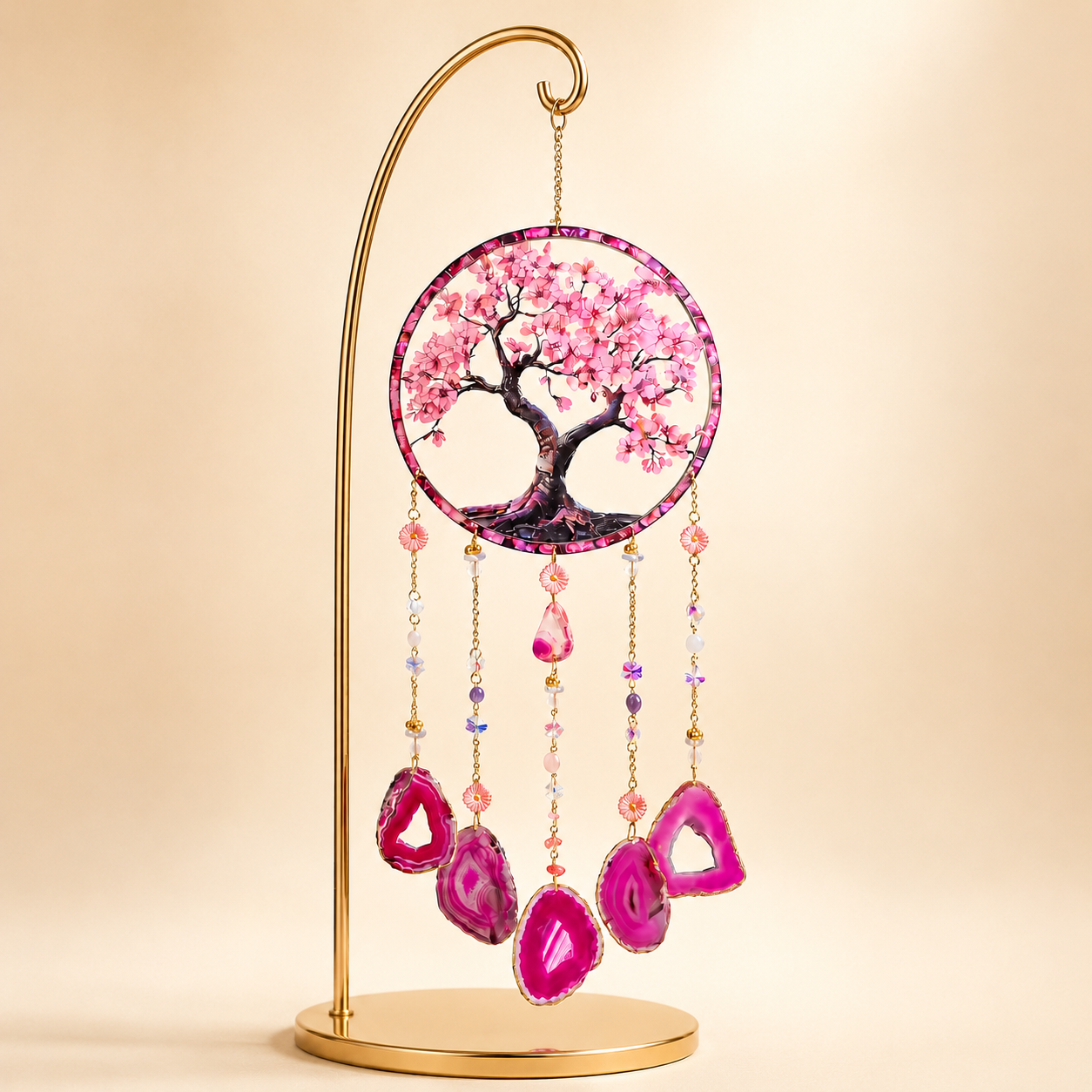 Cherry Blossom Agate Wind Chime