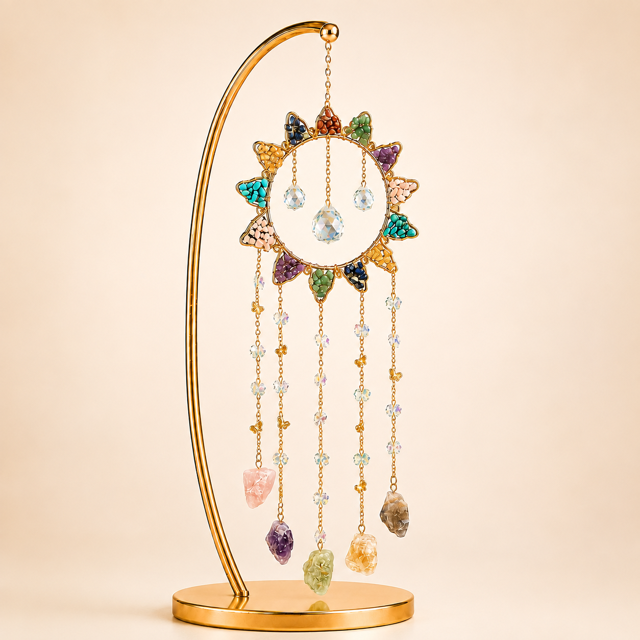 Seven Chakra Sunburst Wind Chime