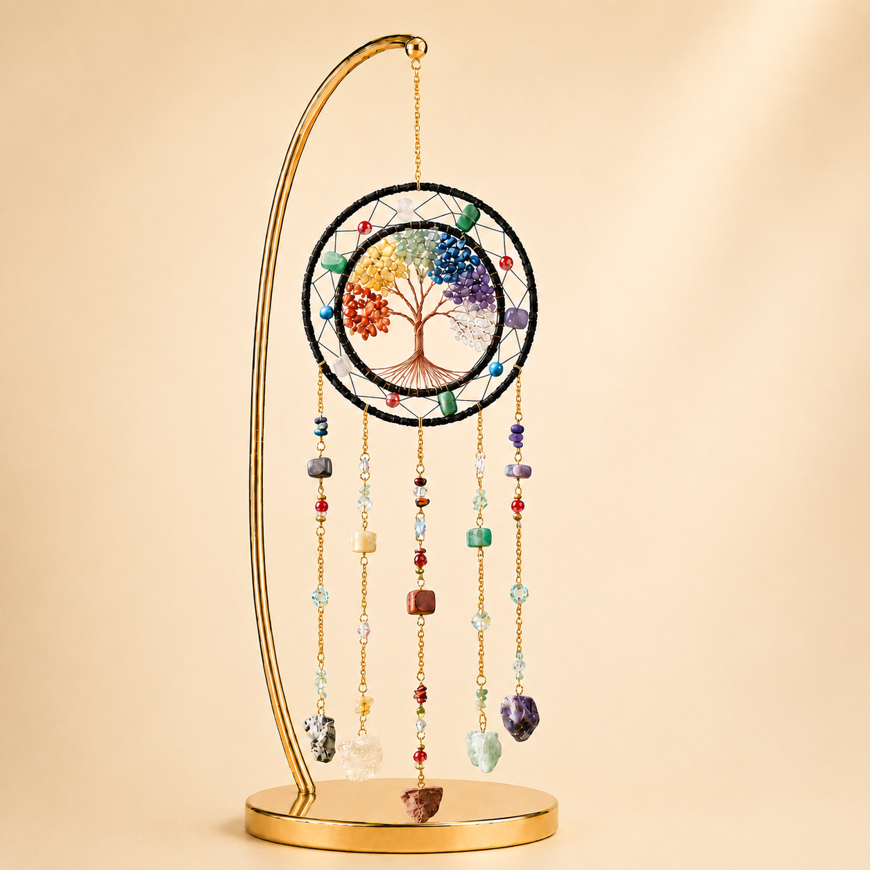 Black Tree of Life Chakra Wind Chime
