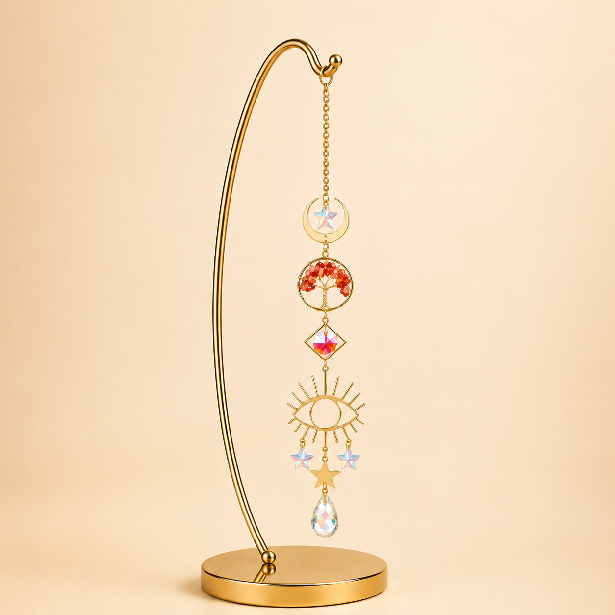 Red Agate Tree of Life Small Suncatcher