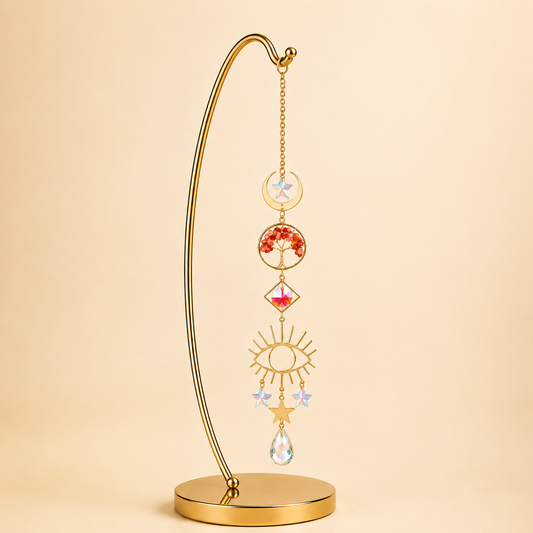 Red Agate Tree of Life Small Suncatcher