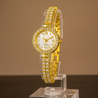 Gold Rhinestone Adjustable Watch