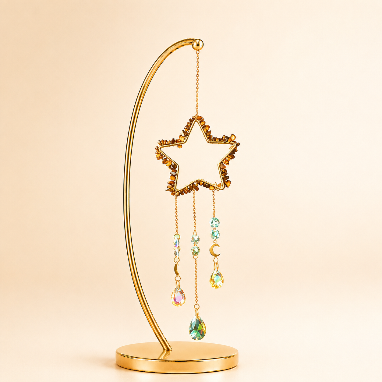 Tiger Eye Star Wind Chime