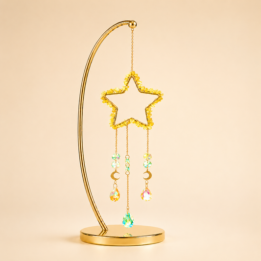 Yellow Aventurine Star Wind Chime