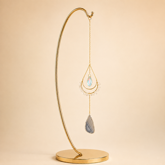 White Crescent Moon Wind Chime