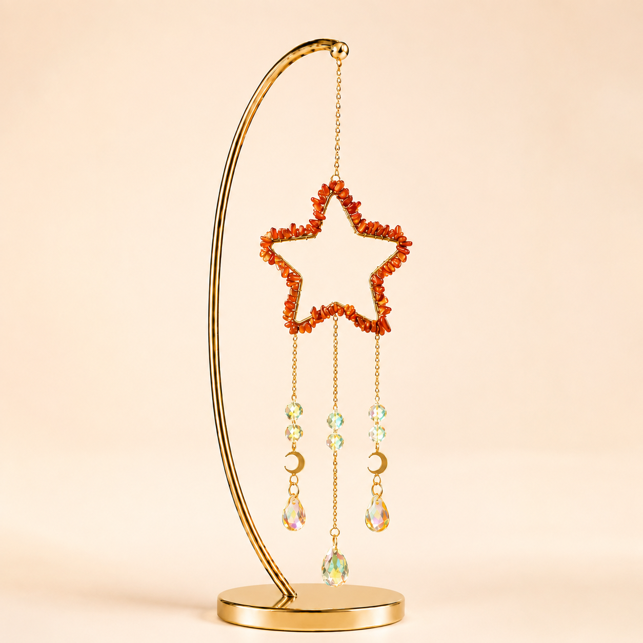 Red Aventurine Star Wind Chime