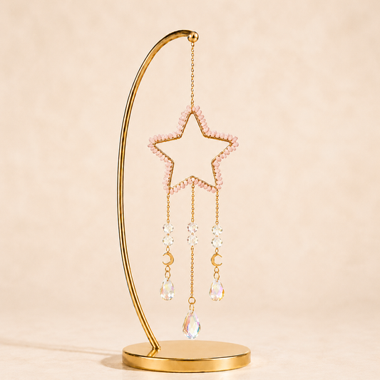 Rose Quartz Star Wind Chime