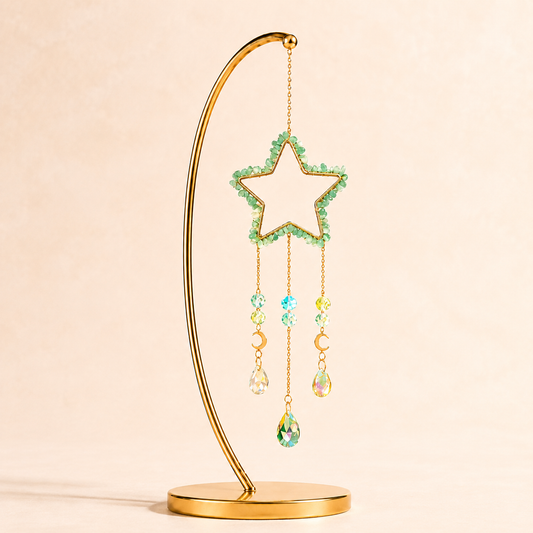 Green Aventurine Star Wind Chime
