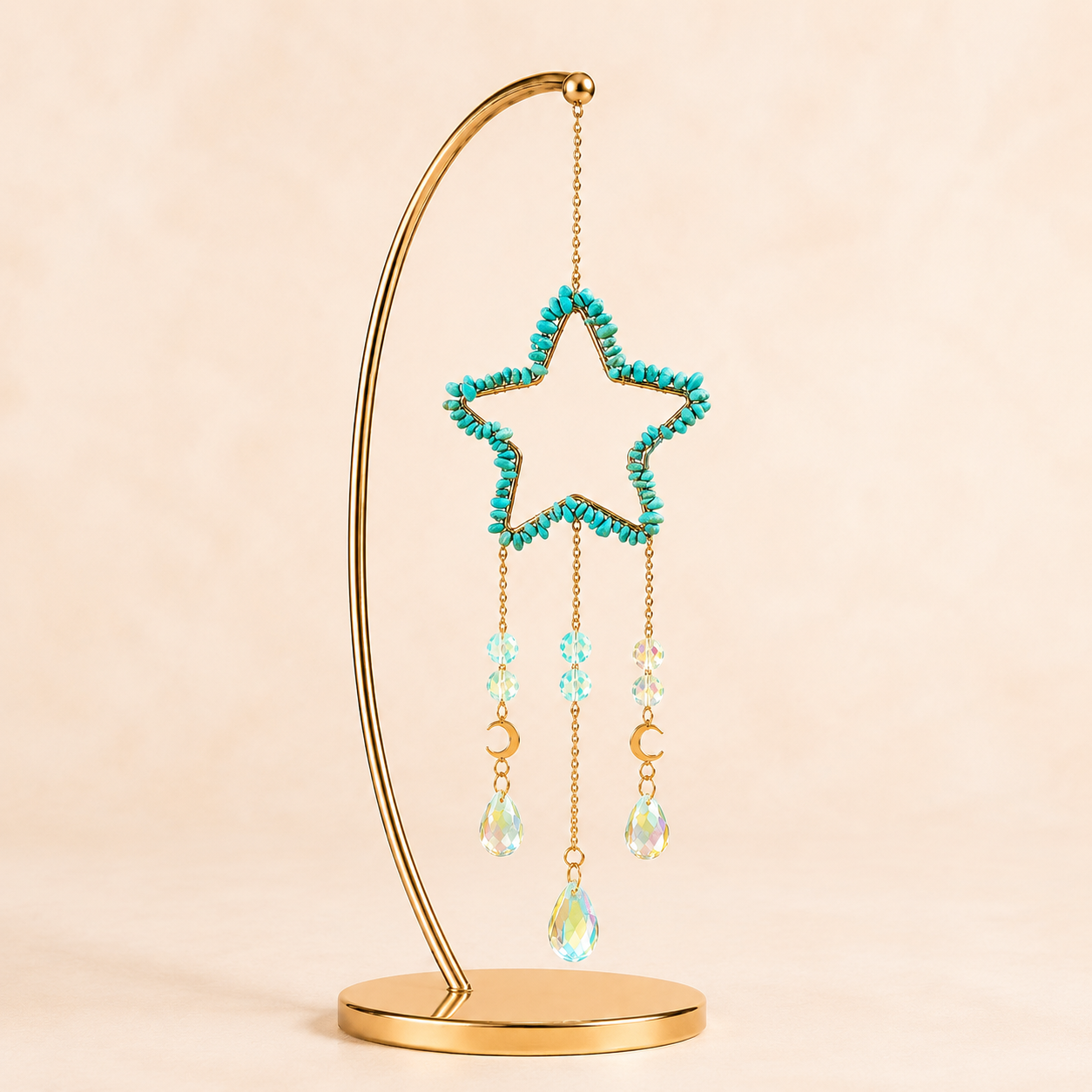 Turquoise Star Wind Chime