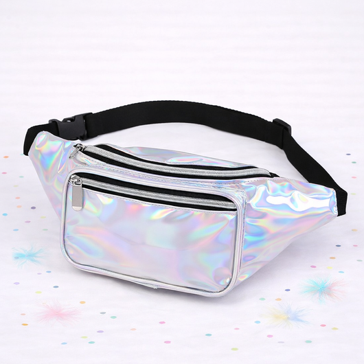 Silver Holograhic Fanny Pack