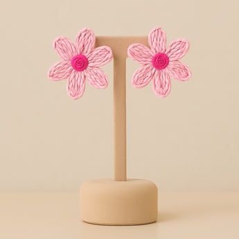 Pink Flower Earring