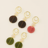Olive Acrylic Drop Earring