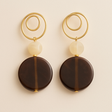 Brown Acrylic Drop Earring