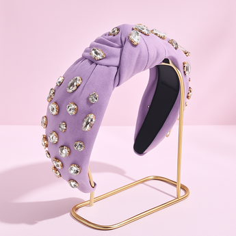 Purple Headband with Gemstones