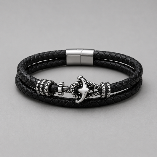 Anchor and Strength Bracelet