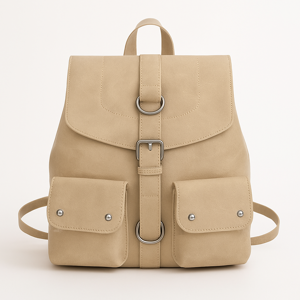 Beige Trendy Backpack