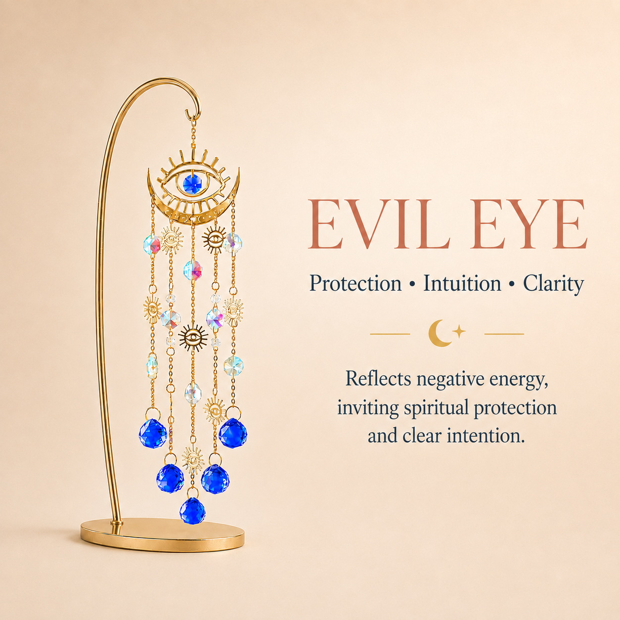 Evil Eye Crystal Protection Suncatcher