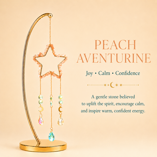 Peach Aventurine Star Wind Chime