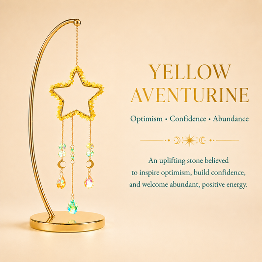 Yellow Aventurine Star Wind Chime