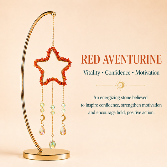 Red Aventurine Star Wind Chime
