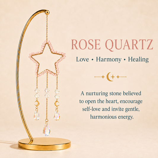 Rose Quartz Star Wind Chime