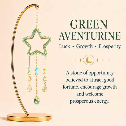 Green Aventurine Star Wind Chime