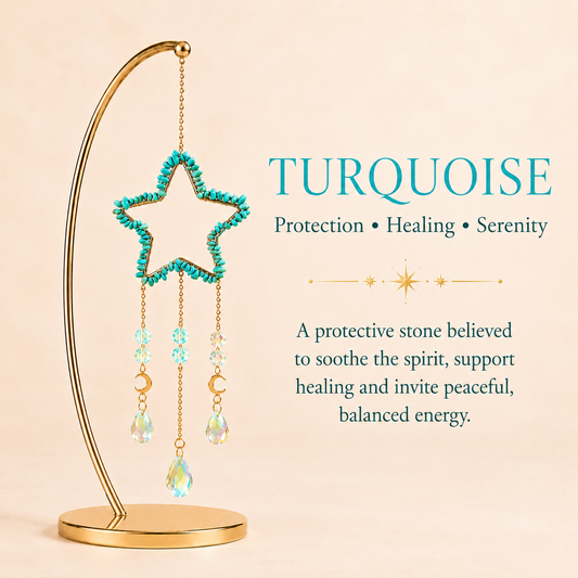Turquoise Star Wind Chime