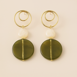 Olive Acrylic Drop Earring