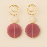Mauve Acrylic Drop Earring
