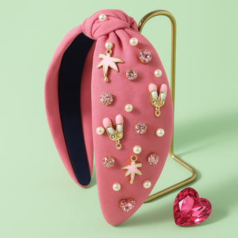 Pink Ballet Rhinestone Headband