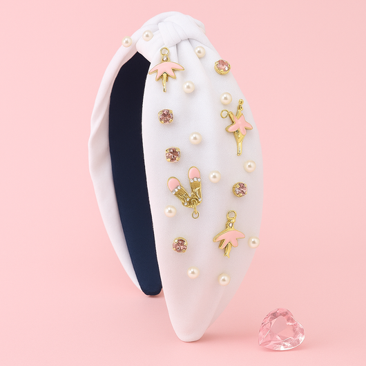 White Ballet Rhinestone Headband