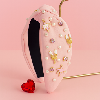 Baby Pink Ballet Rhinestone Headband