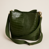 Wide Shoulder Strap Bucket Bag