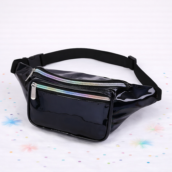 Black Holopgrahic Fanny Pack