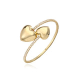 Rhinestone Heart Dainty Bangle