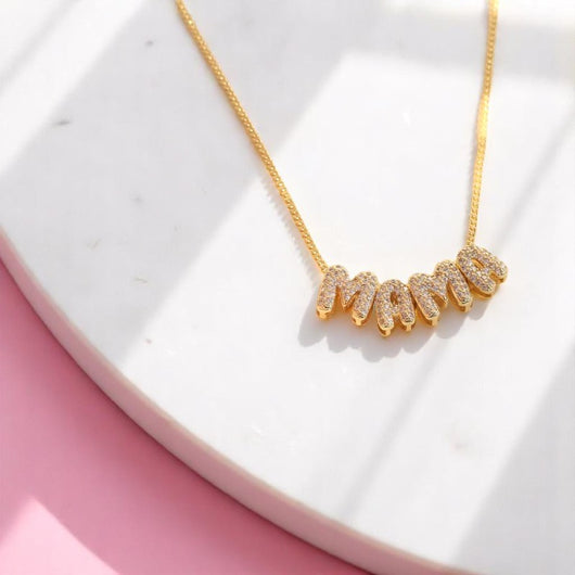 MAMA Rhinestone Necklace