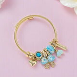 Charms Bracelet with Rhinestone Bow